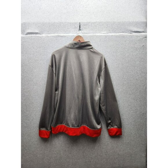 Chicago Blackhawks NHL Gray & Red Half-Zip Pullover Size L - Picture 3 of 3